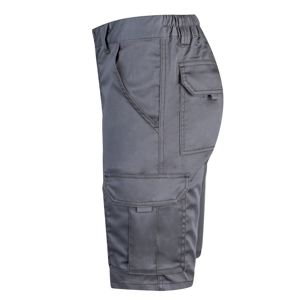 VL HEBE promotional sports garment in grey (detail view) with custom logo branding