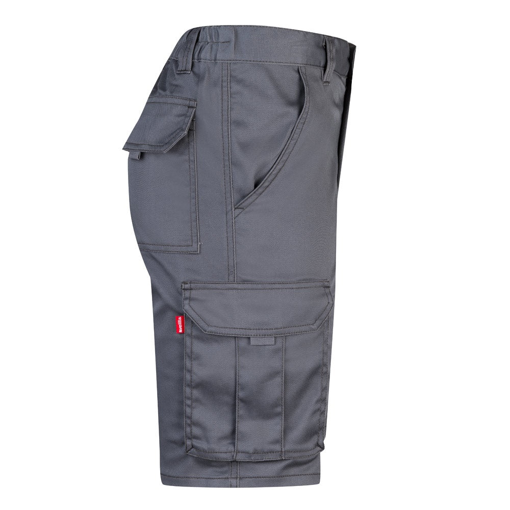 VL HEBE promotional sports garment in grey (detail view) with custom logo branding