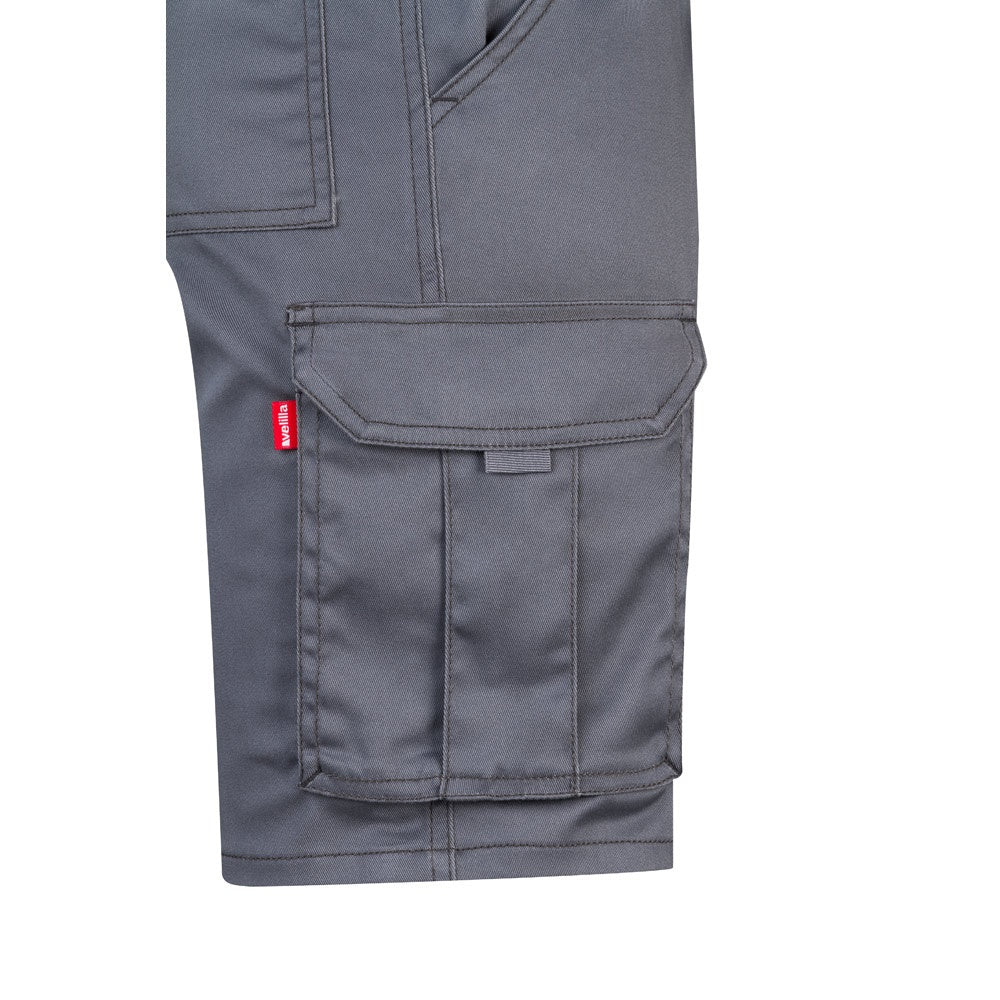 VL HEBE promotional sports garment in grey (detail view) with custom logo branding
