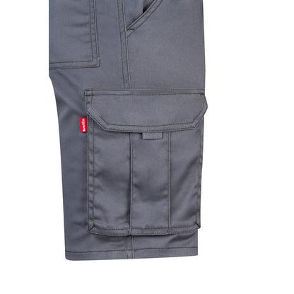 VL HEBE promotional sports garment in grey (detail view) with custom logo branding