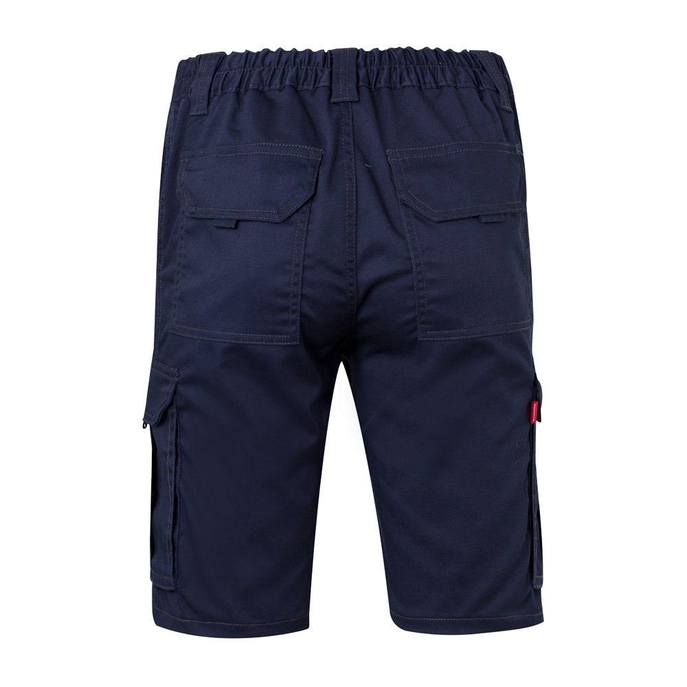 VL HEBE promotional sports garment in navy blue (detail view) with custom logo branding