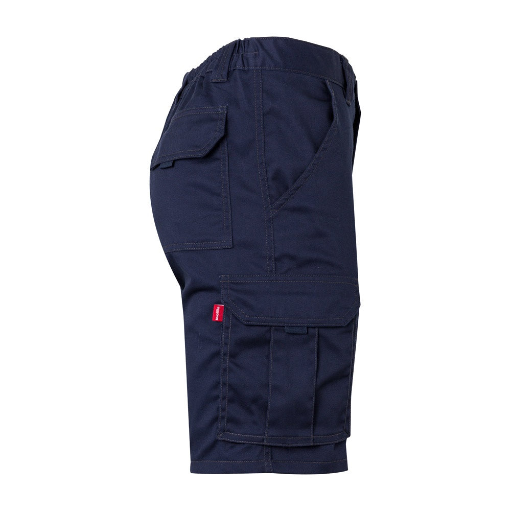 VL HEBE promotional sports garment in navy blue (detail view) with custom logo branding