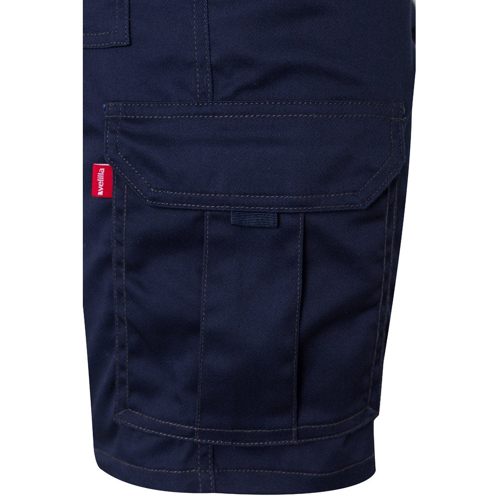 VL HEBE promotional sports garment in navy blue (detail view) with custom logo branding