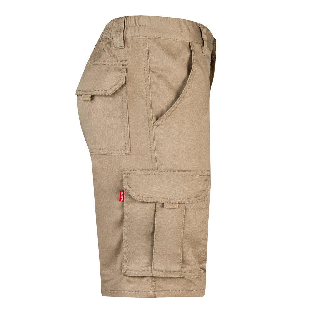 VL HEBE promotional sports garment in light natural (detail view) with custom logo branding