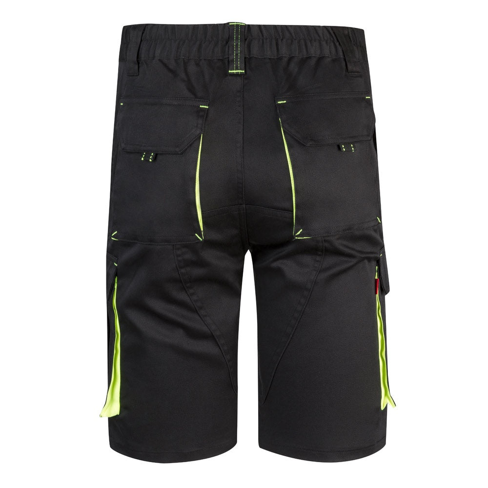 VL HEMERA promotional sports garment in black/yellow (detail view) with custom logo branding