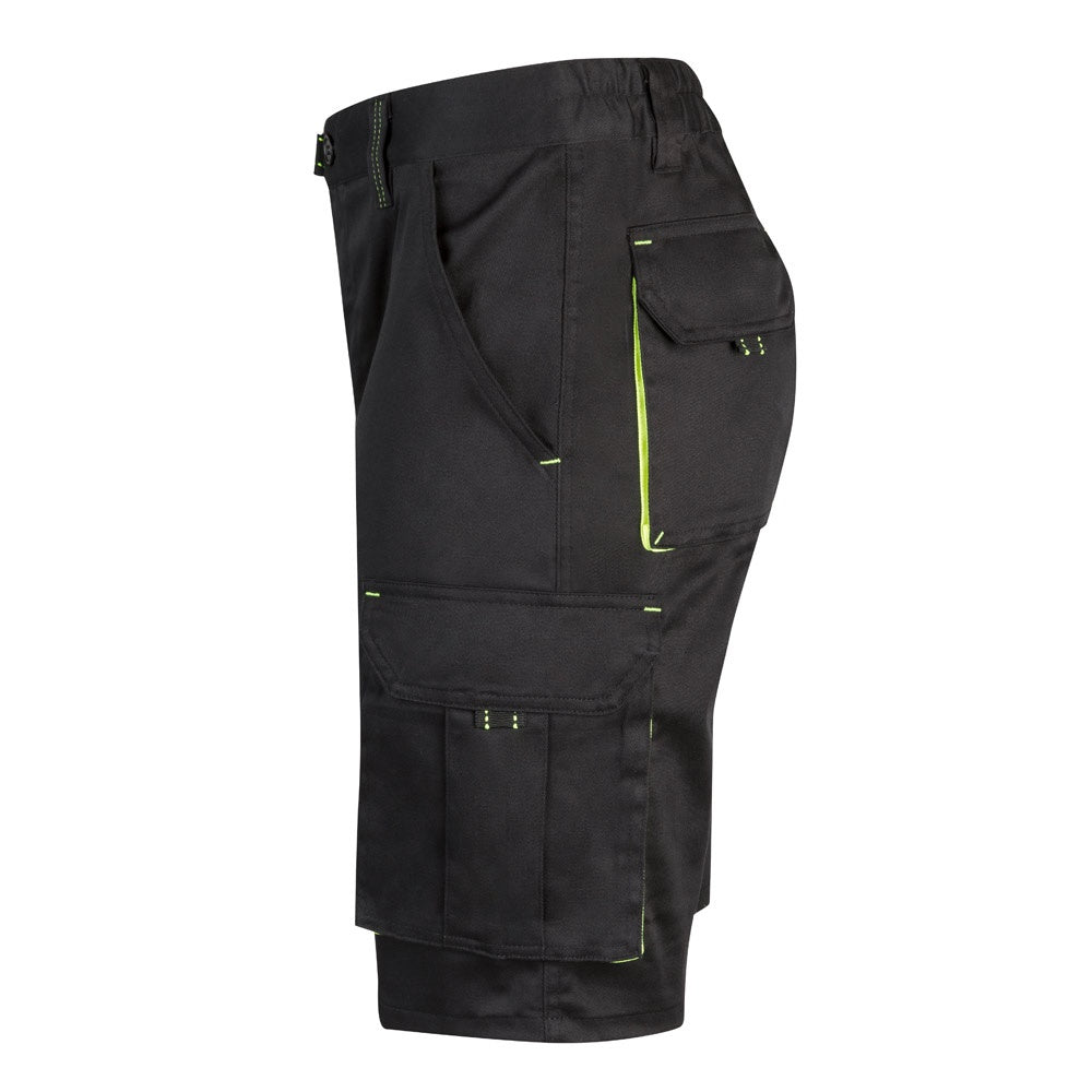 VL HEMERA promotional sports garment in black/yellow (detail view) with custom logo branding