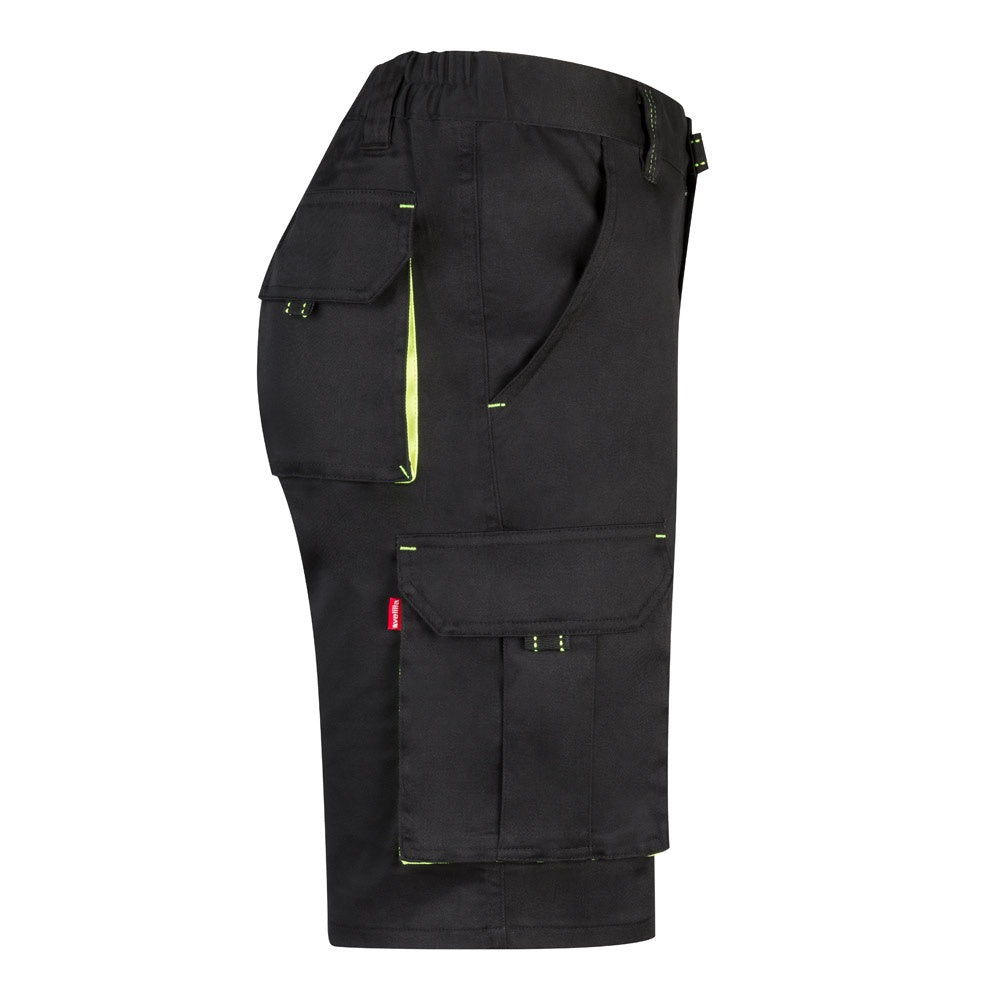 VL HEMERA promotional sports garment in black/yellow (detail view) with custom logo branding