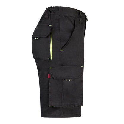 VL HEMERA promotional sports garment in black/yellow (detail view) with custom logo branding
