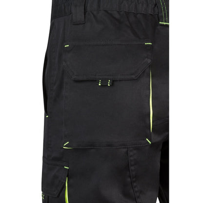 VL HEMERA promotional sports garment in black/yellow (detail view) with custom logo branding
