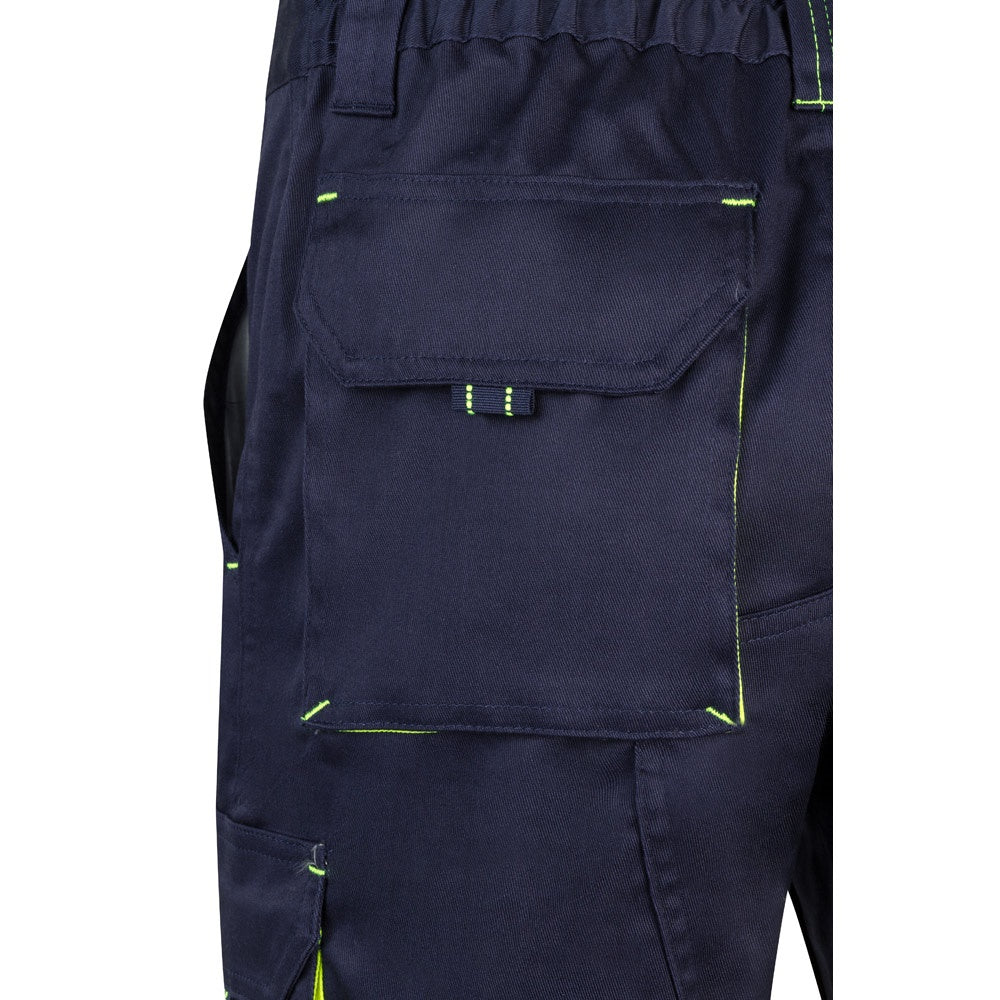 VL HEMERA promotional sports garment in navy blue/yellow with custom logo branding