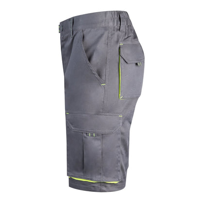 VL HEMERA promotional sports garment in grey/yellow (detail view) with custom logo branding