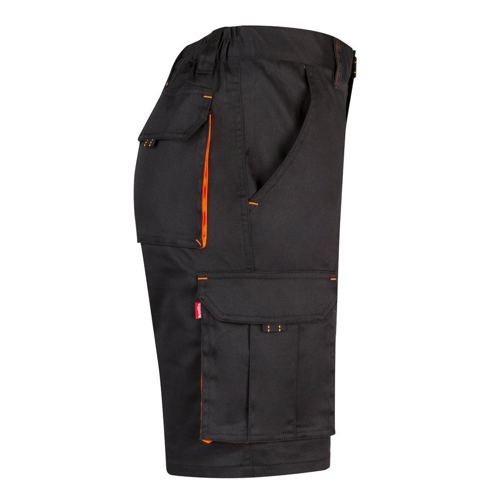 VL HEMERA promotional sports garment in black/orange (detail view) with custom logo branding