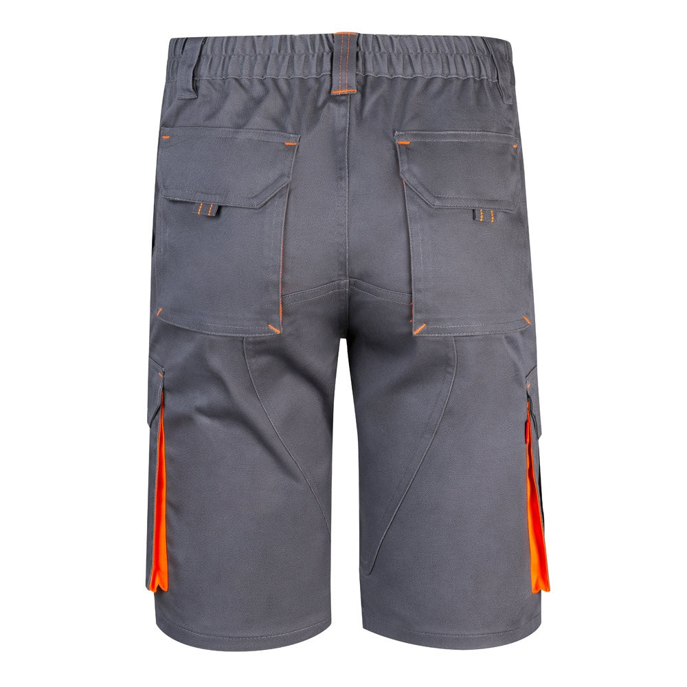 VL HEMERA promotional sports garment in grey/orange (detail view) with custom logo branding