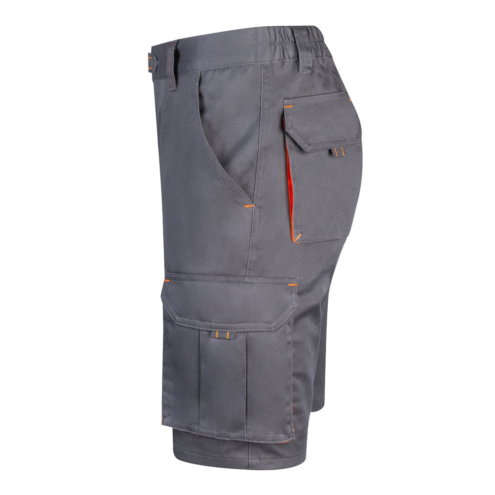 VL HEMERA promotional sports garment in grey/orange (detail view) with custom logo branding