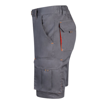 VL HEMERA promotional sports garment in grey/orange (detail view) with custom logo branding