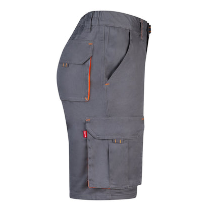 VL HEMERA promotional sports garment in grey/orange (detail view) with custom logo branding