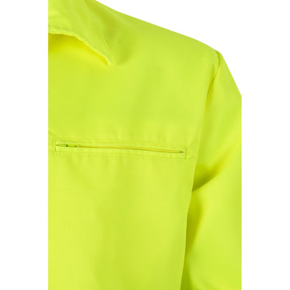 VL NEPTUNE LARGE promotional jacket in navy blue/yellow (detail view) with custom logo branding