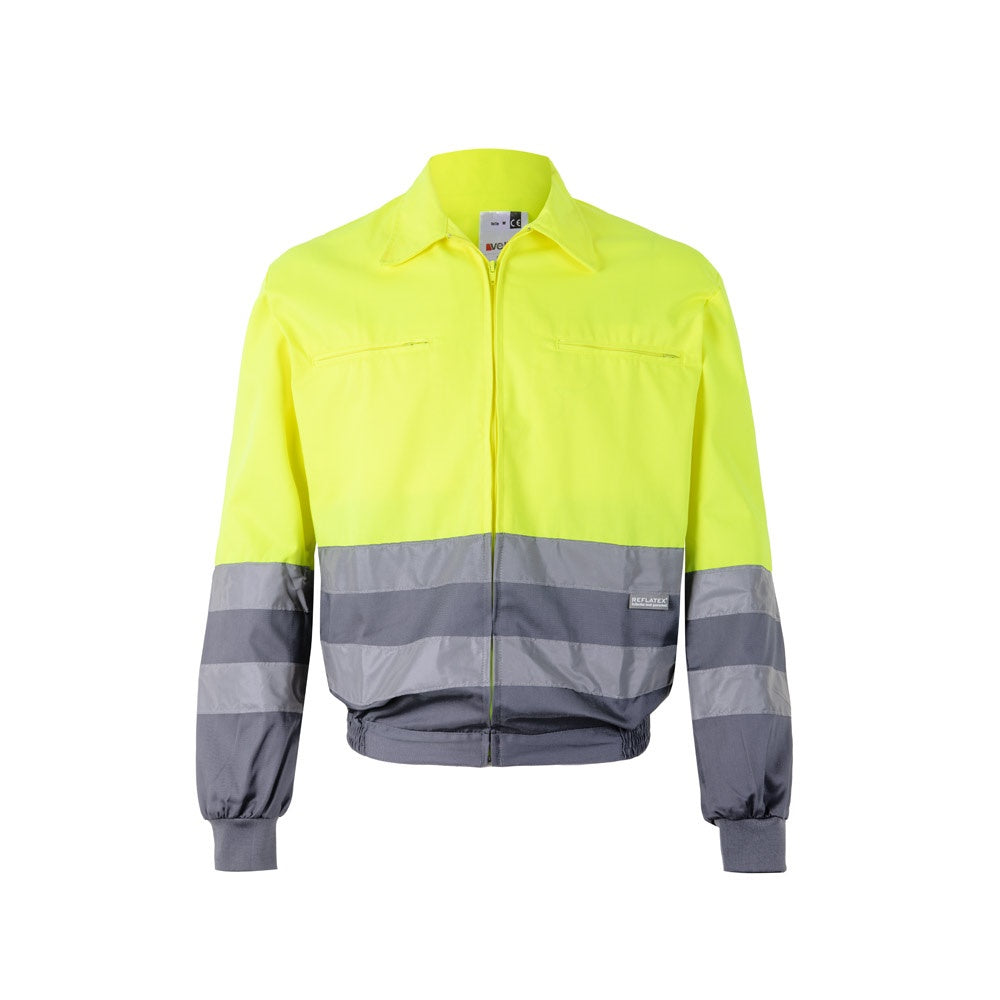 VL NEPTUNE LARGE promotional jacket in grey/yellow with custom logo branding