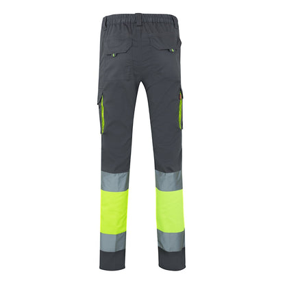 VL ZEUS LARGE promotional workwear garment in grey/yellow (detail view) with custom logo branding