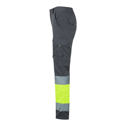 VL ZEUS LARGE promotional workwear garment in grey/yellow (detail view) with custom logo branding