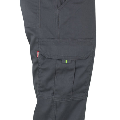 VL ZEUS LARGE promotional workwear garment in grey/yellow (detail view) with custom logo branding