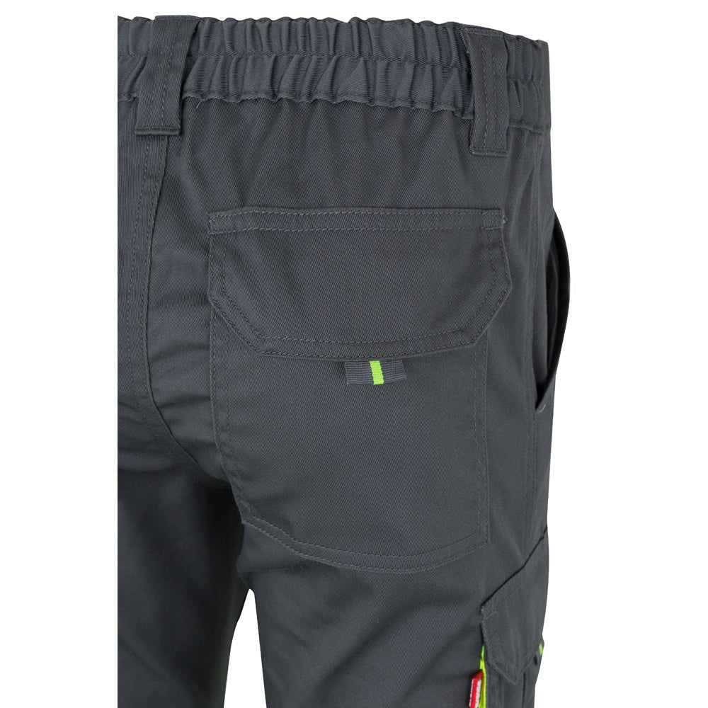 VL ZEUS LARGE promotional workwear garment in grey/yellow with custom logo branding