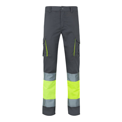 VL ZEUS LARGE promotional workwear garment in grey/yellow with custom logo branding