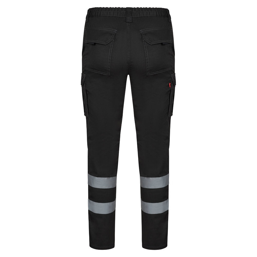 VL DIONYSUS promotional workwear garment in black (detail view) with custom logo branding