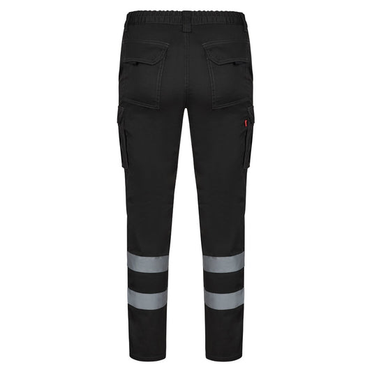 VL DIONYSUS promotional workwear garment in black (detail view) with custom logo branding