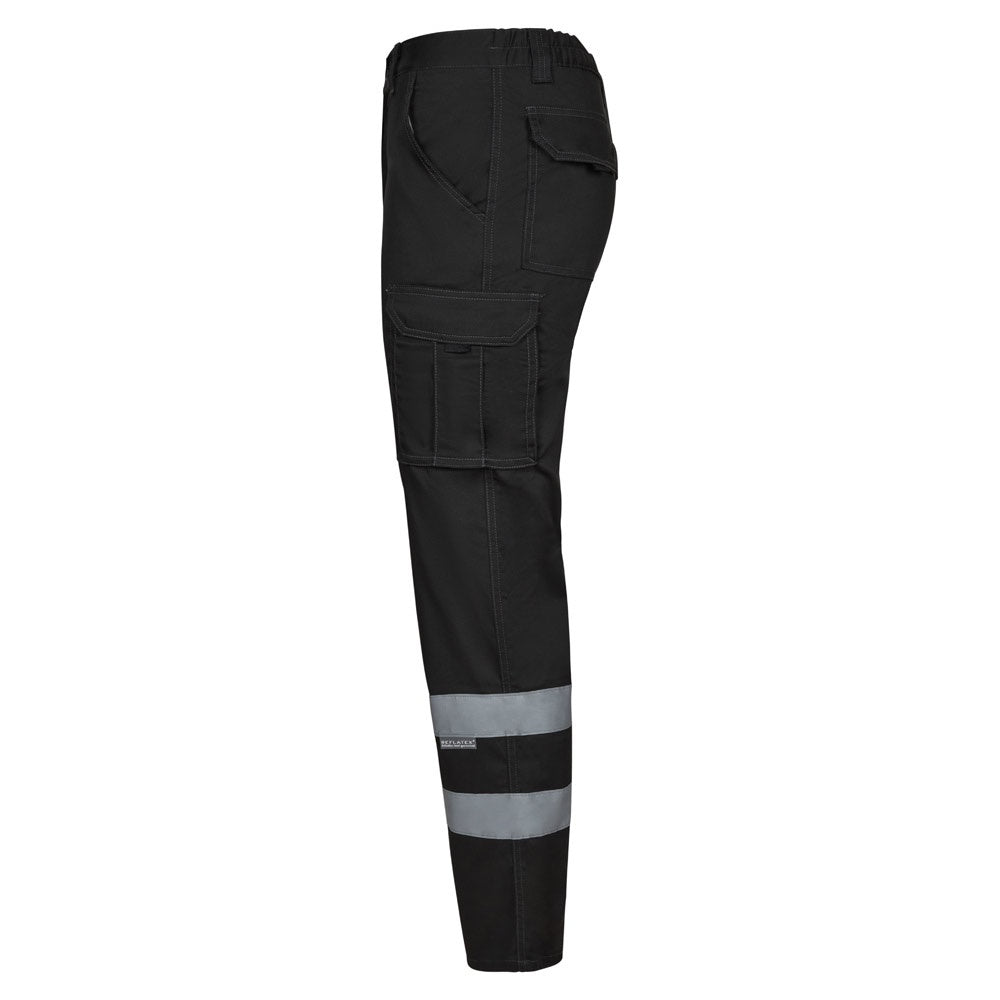 VL DIONYSUS promotional workwear garment in black (detail view) with custom logo branding