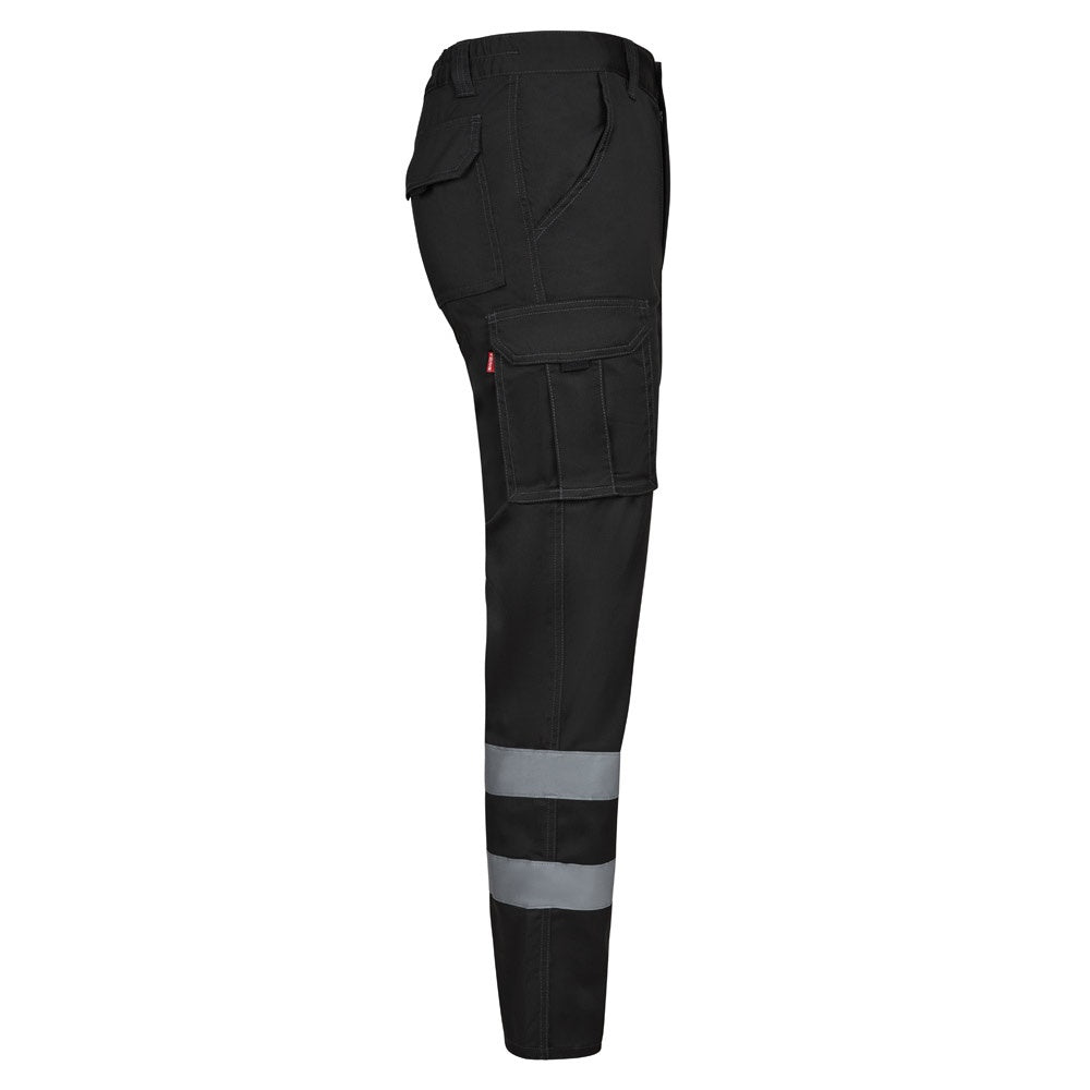 VL DIONYSUS promotional workwear garment in black (detail view) with custom logo branding