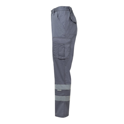 VL DIONYSUS promotional workwear garment in grey (detail view) with custom logo branding