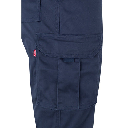 VL DIONYSUS promotional workwear garment in navy blue (detail view) with custom logo branding