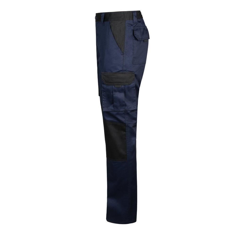 VL NJORD promotional workwear garment in blue (detail view) with custom logo branding