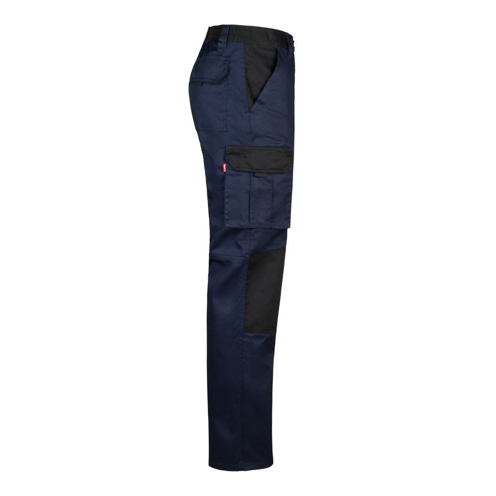 VL NJORD promotional workwear garment in blue (detail view) with custom logo branding