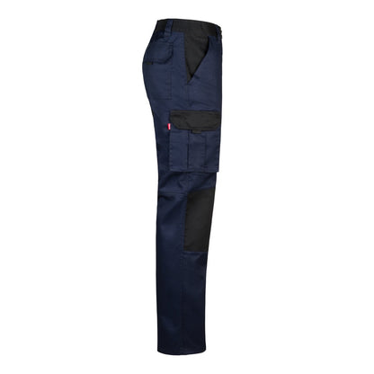 VL NJORD promotional workwear garment in blue (detail view) with custom logo branding