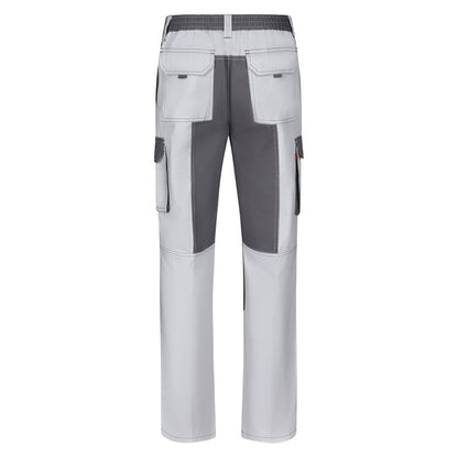 VL NJORD promotional workwear garment in white (detail view) with custom logo branding