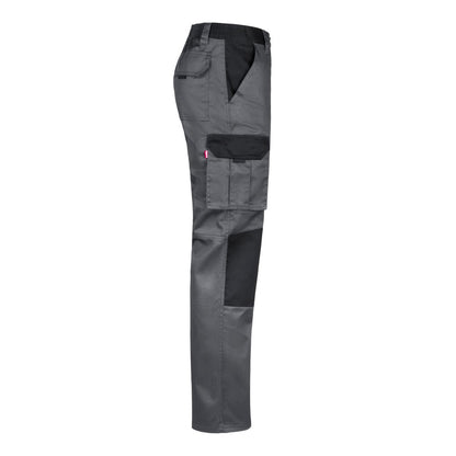 VL NJORD promotional workwear garment in grey (detail view) with custom logo branding