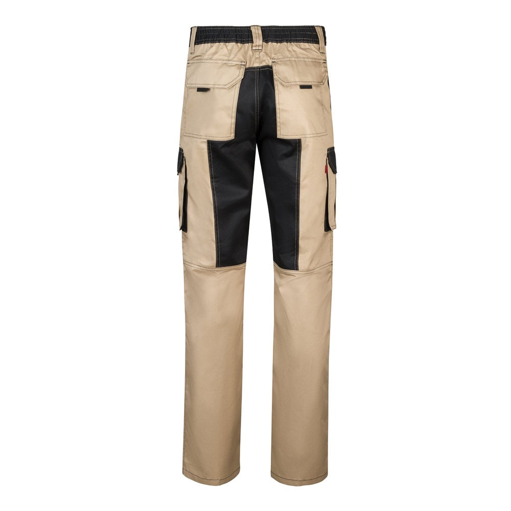 VL NJORD promotional workwear garment in beige (detail view) with custom logo branding
