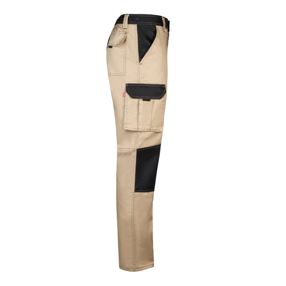 VL NJORD promotional workwear garment in beige (detail view) with custom logo branding