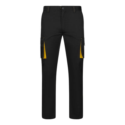 VL FIDES promotional workwear garment in black / yellow with custom logo branding