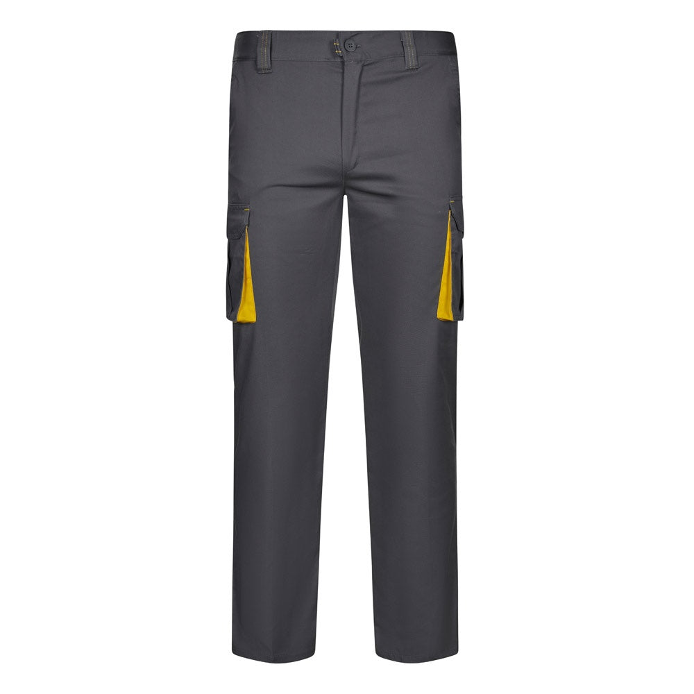 VL FIDES promotional workwear garment in grey / yellow with custom logo branding