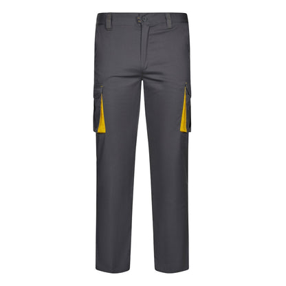 VL FIDES promotional workwear garment in grey / yellow with custom logo branding