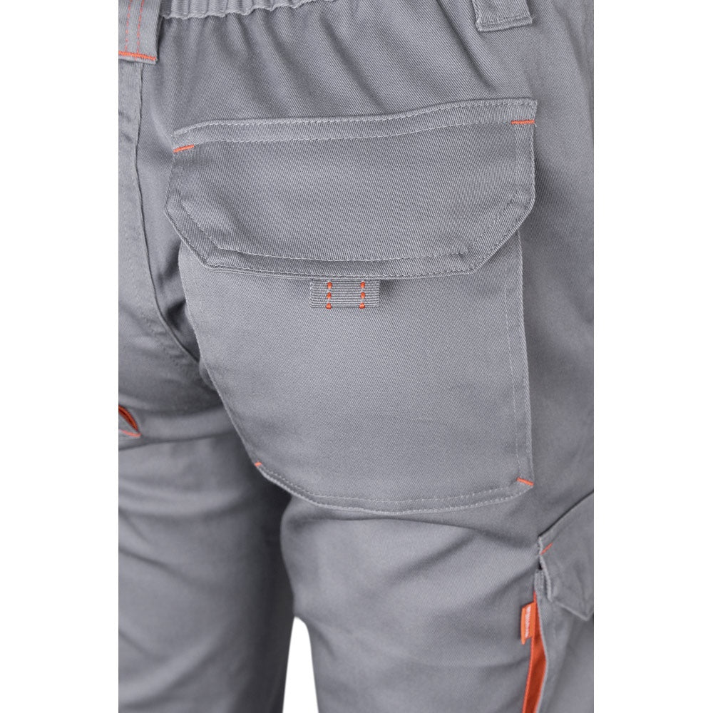 VL FIDES promotional workwear garment in grey / orange with custom logo branding
