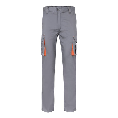VL FIDES promotional workwear garment in grey / orange with custom logo branding