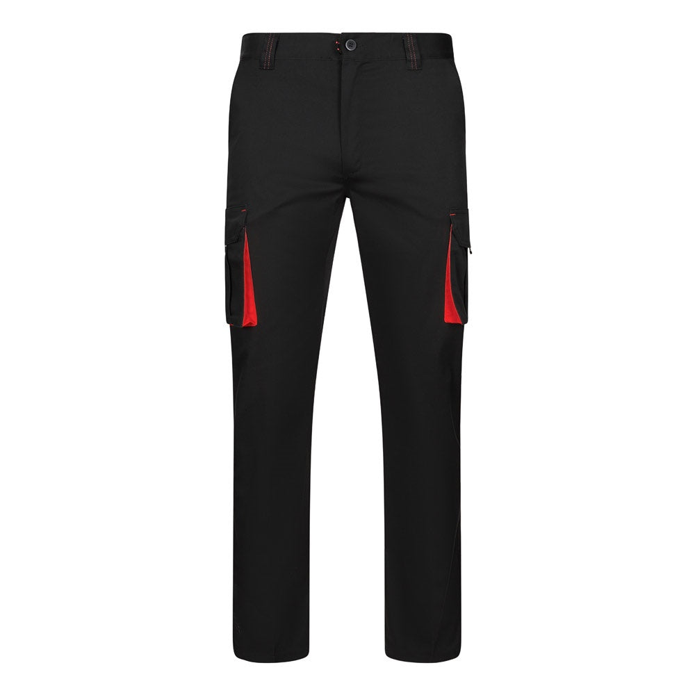 VL FIDES promotional workwear garment in black / red with custom logo branding