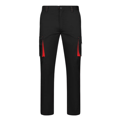 VL FIDES promotional workwear garment in black / red with custom logo branding