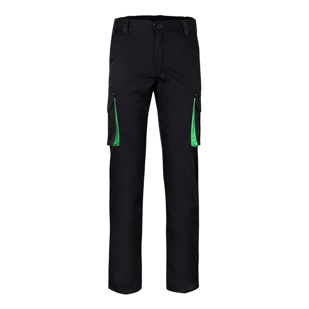 VL FIDES promotional workwear garment in black / green with custom logo branding