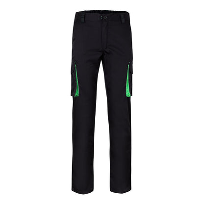 VL FIDES promotional workwear garment in black / green with custom logo branding