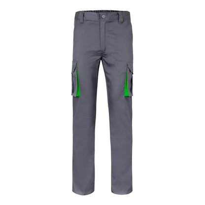 VL FIDES promotional workwear garment in grey / green with custom logo branding